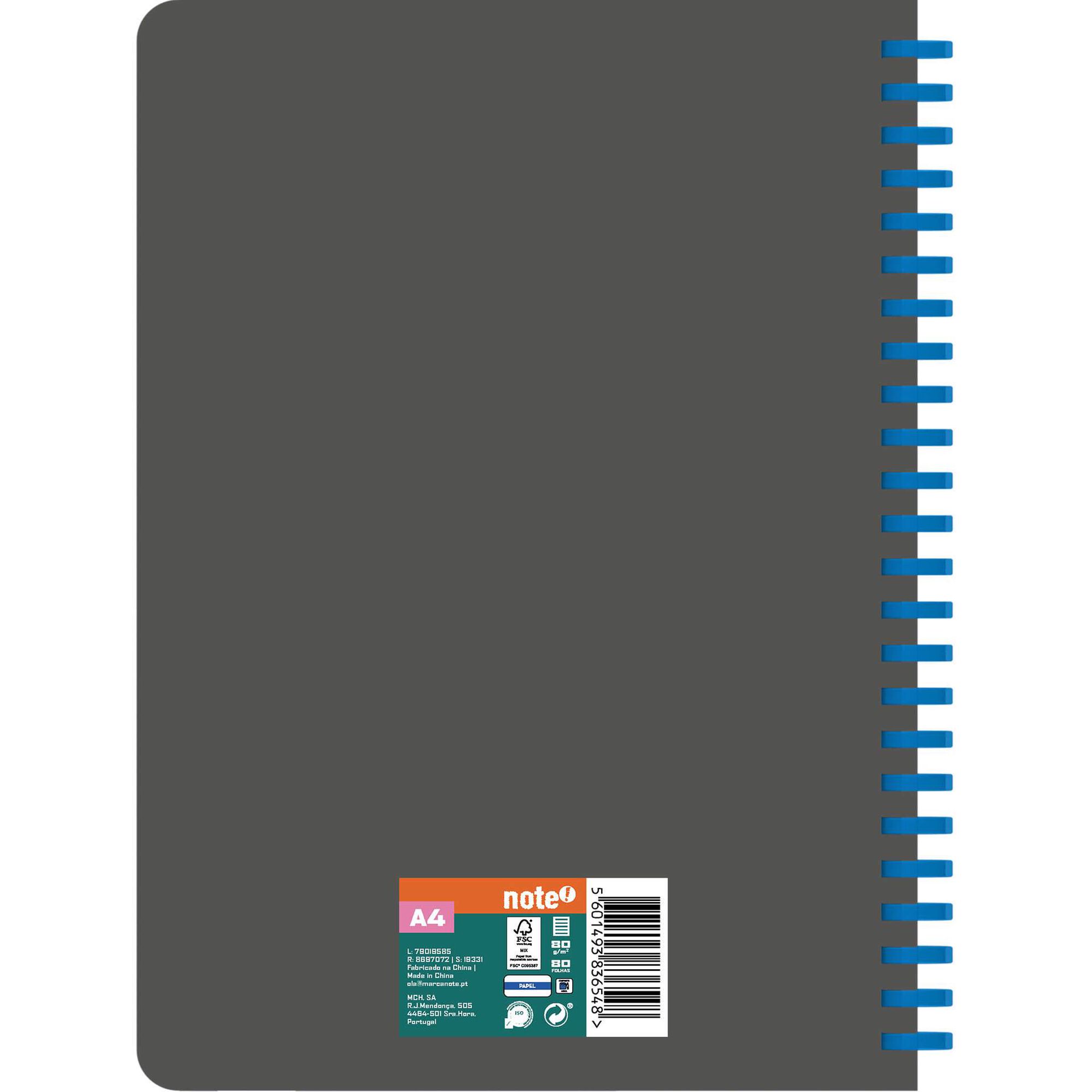 Caderno A4 Soft 80 Folhas Pautado (v&aacute;rias cores) Note!