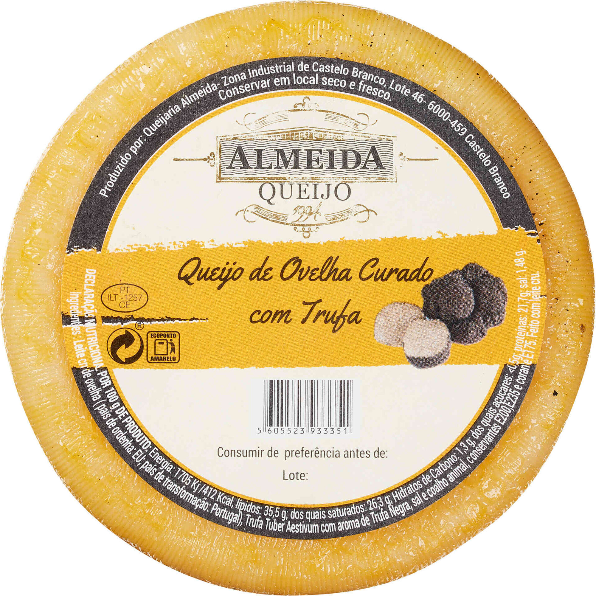 Queijo de Ovelha Curado com Trufa Queijaria Almeida