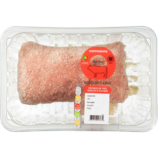 Rolo de Carne de Novilho com Queijo e Fiambre Continente Seleção