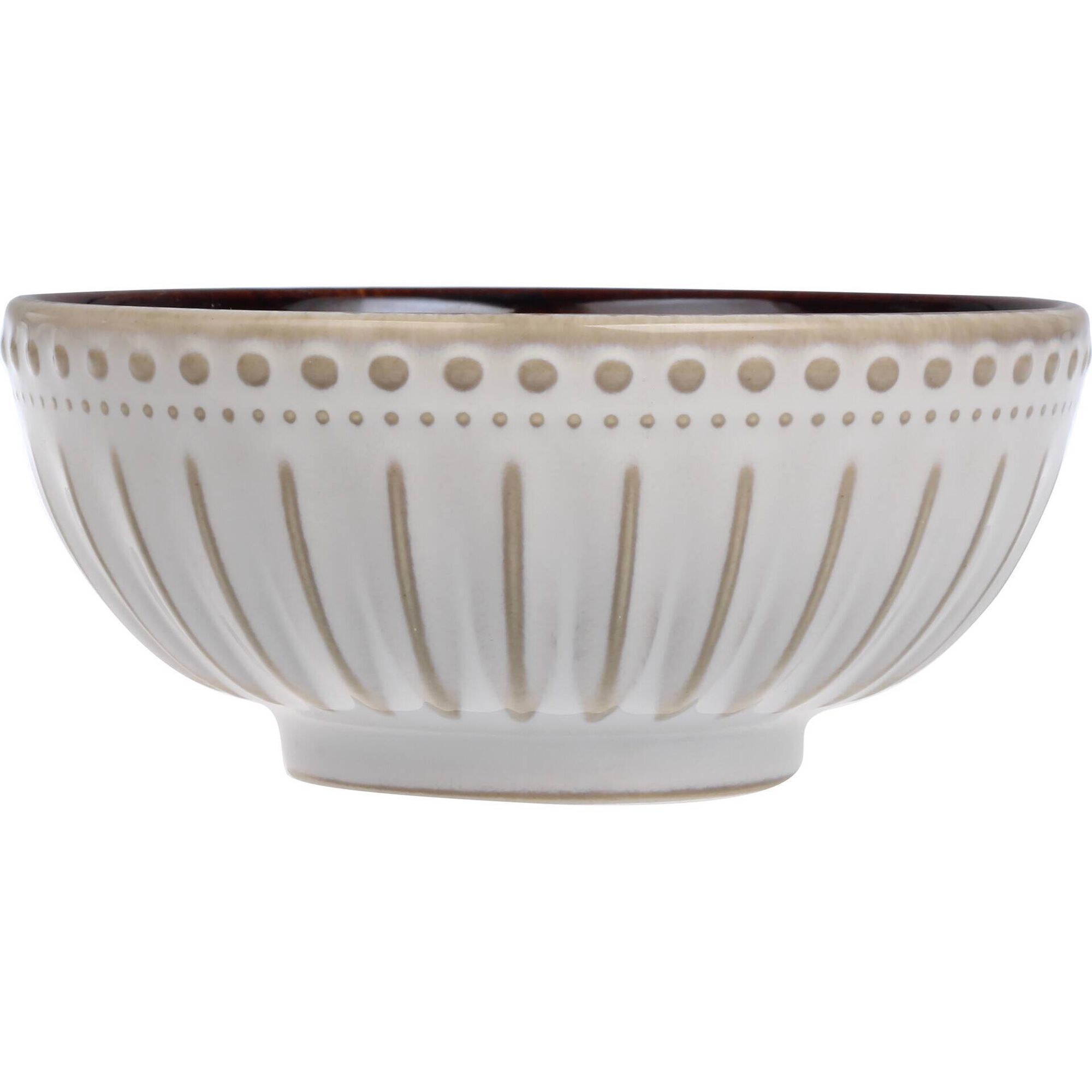 Taça Redonda 12cm Canelada Branca