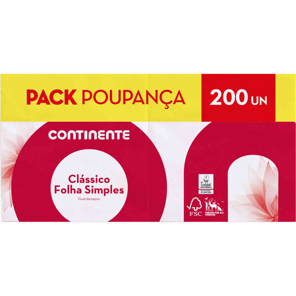 Guardanapos 1 Folha Pack Poupança Continente