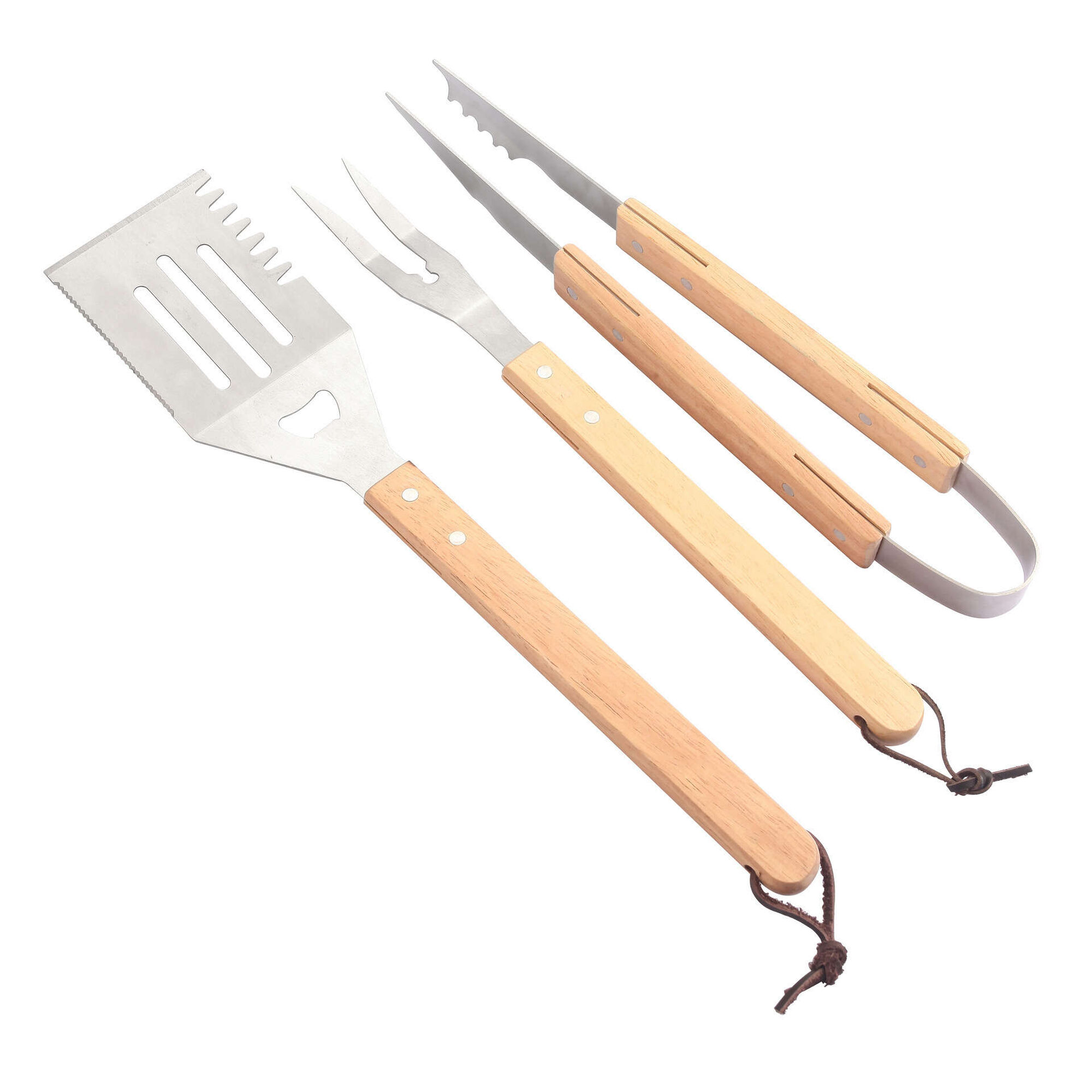 Conjunto 3 Utens&iacute;lios Barbecue