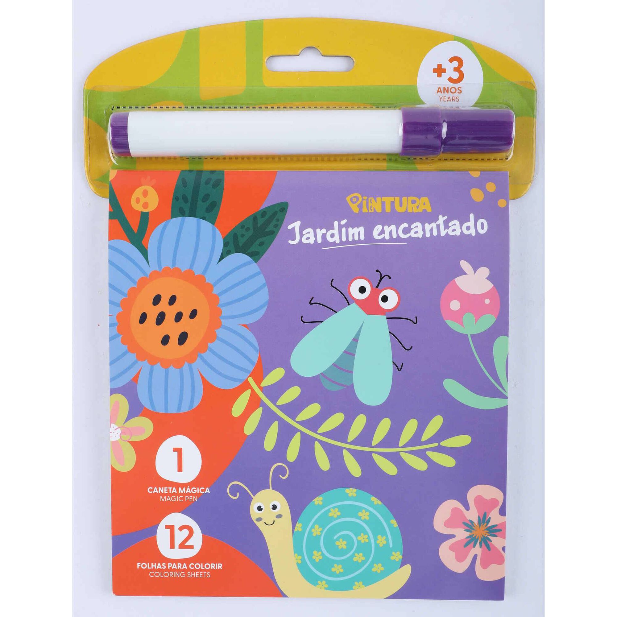 Kit Bloco de Colorir com Caneta M&aacute;gica (v&aacute;rios modelos)