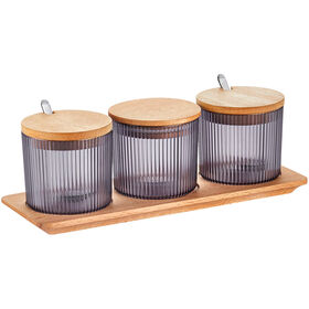 Conjunto 3 Recipientes Multiusos Smoke Kasa