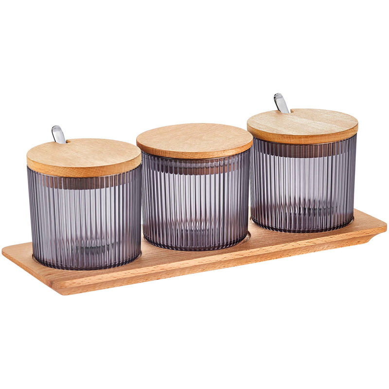 Conjunto 3 Recipientes Multiusos Smoke Kasa