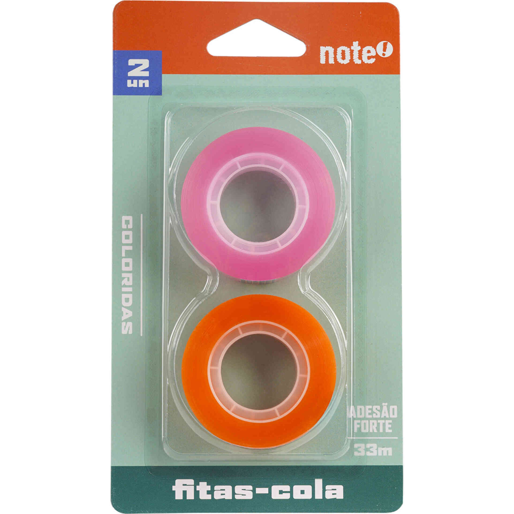 Conjunto 2 Fitas-Cola 18mm Coloridas Note!