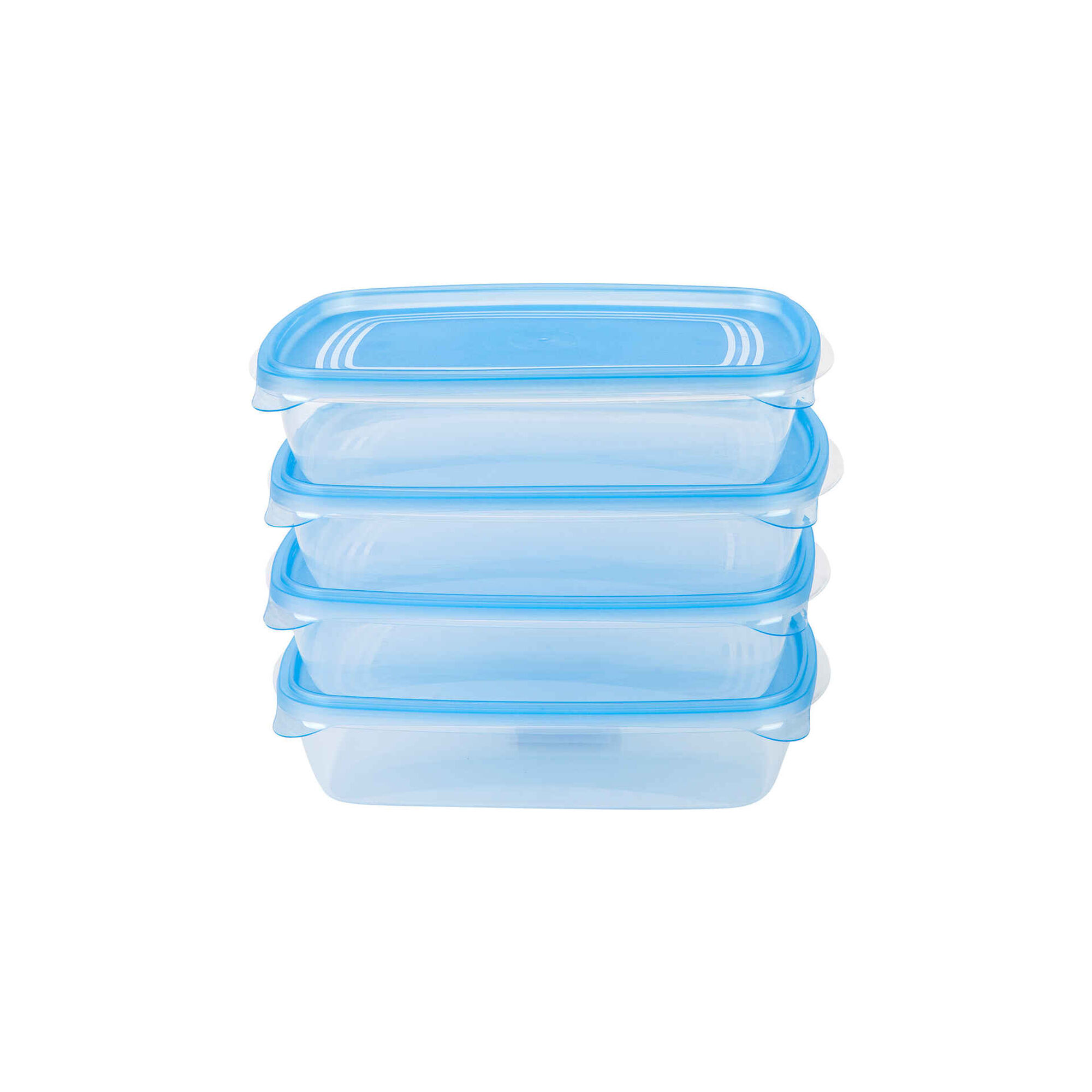 Conjunto 4 Caixas Herméticas Plásticas 1L Fresh Conjunto 4 Caixas Herméticas Plásticas 1L Fresh