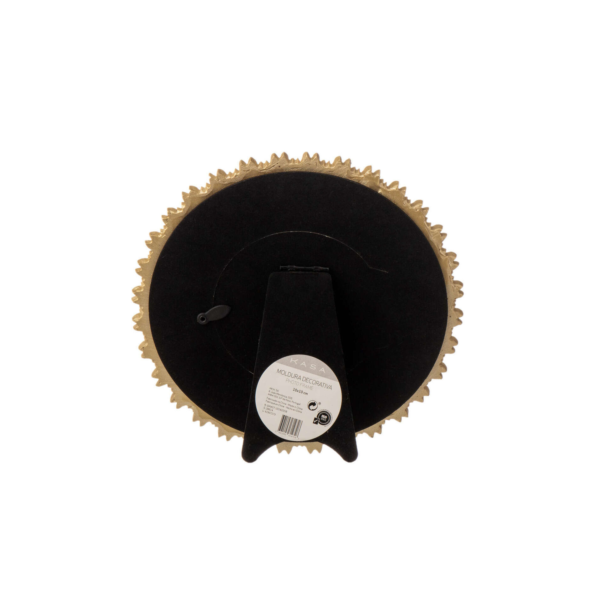 Moldura Redonda 10x10cm Dourada