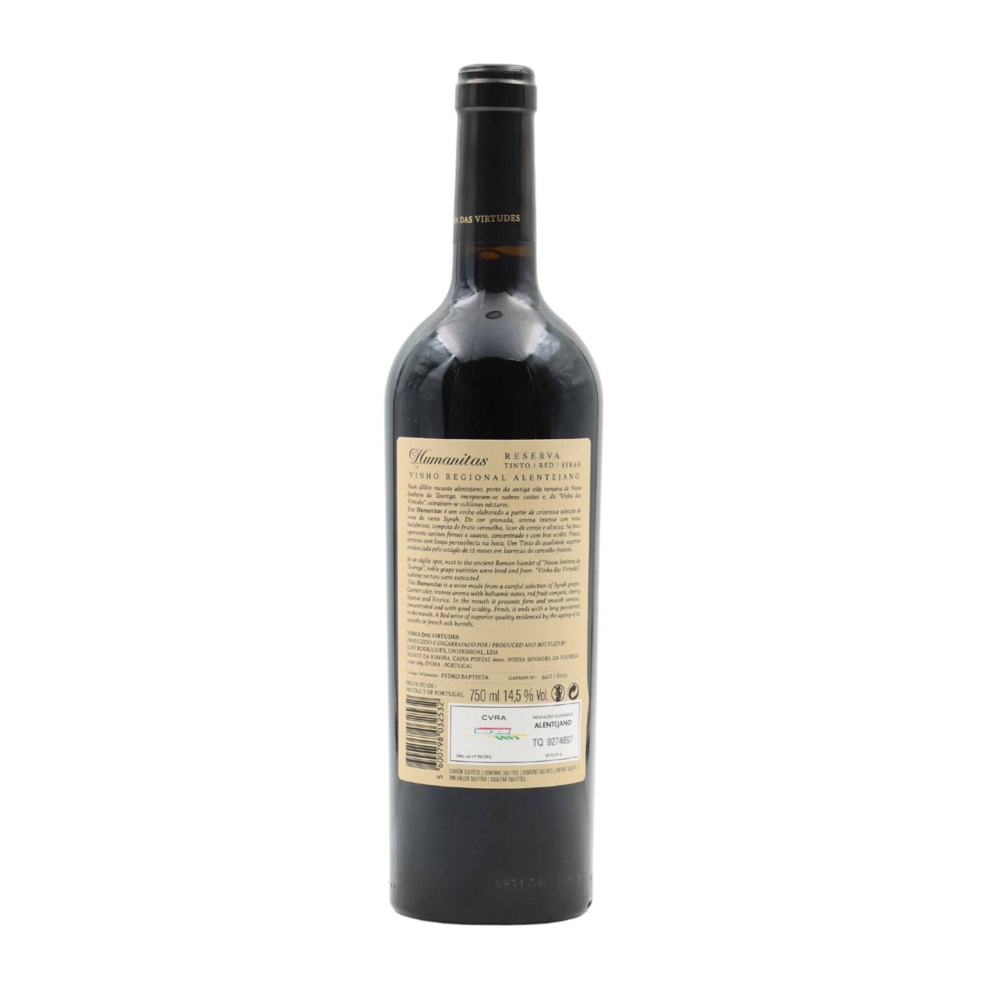 Humanitas Reserva Syrah Alentejano Vinho Tinto