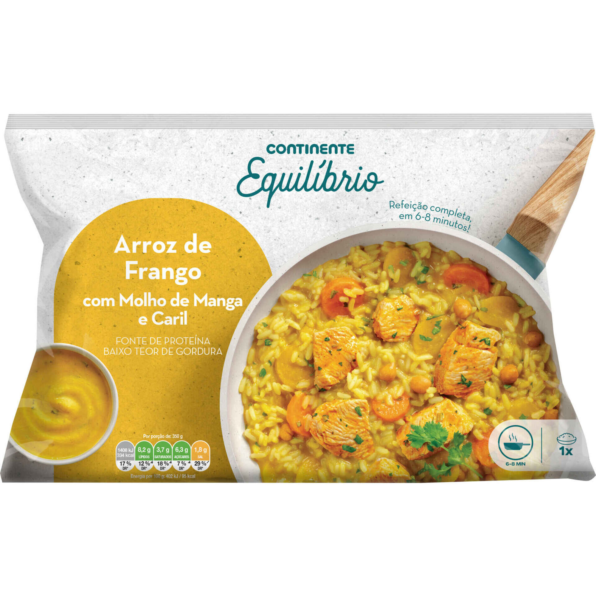 Arroz de Frango com Molho de Mango e Caril