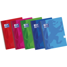 Caderno Espiral A4 Quadriculado (v&aacute;rias cores) Oxford