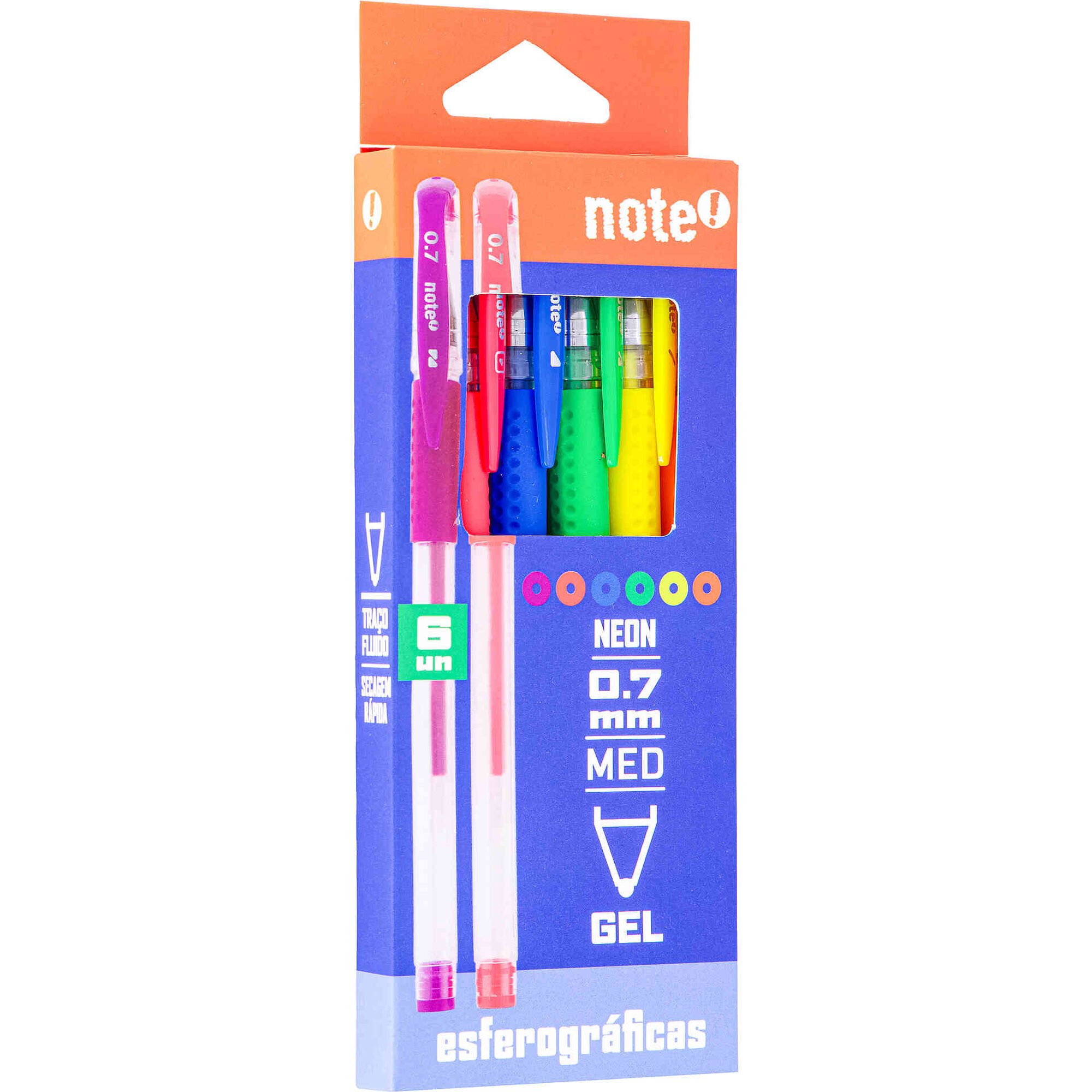 Conjunto 6 Canetas de Tinta Gel Neon Note!