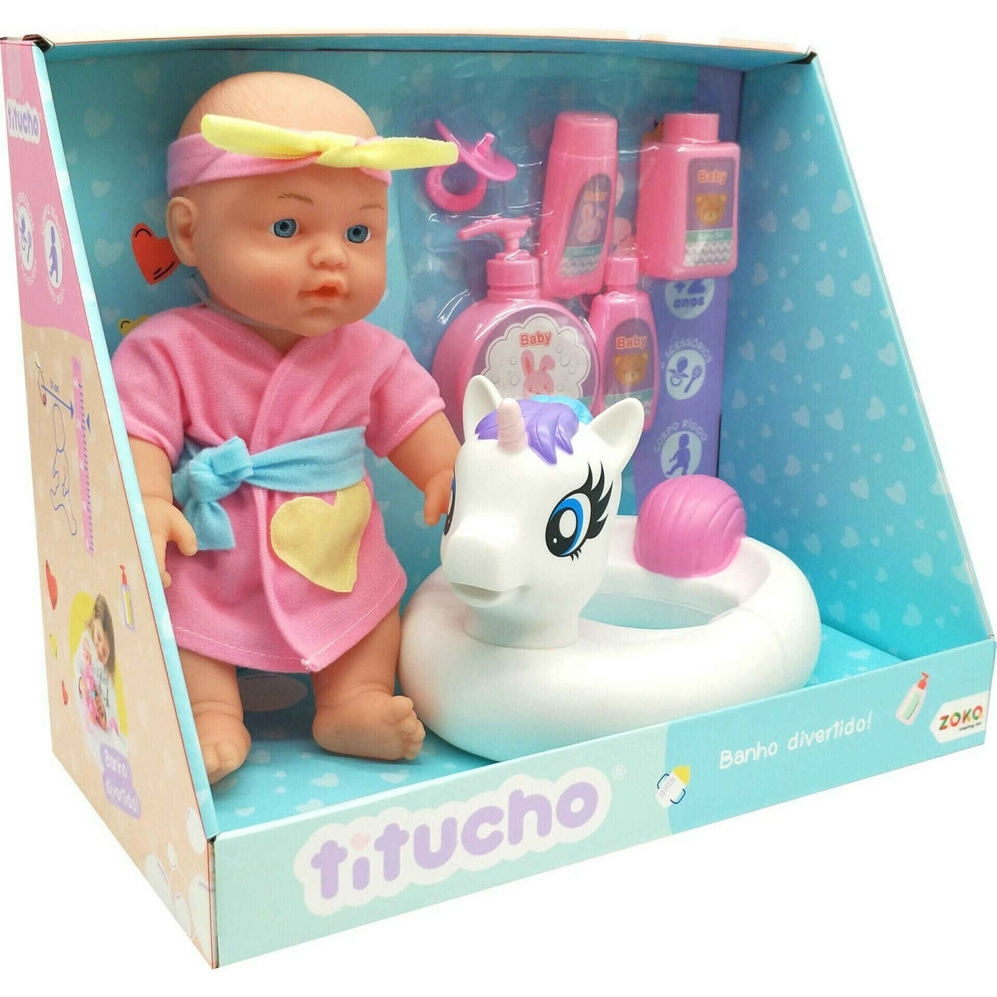 Boneco Titucho - Banho com Unicórnio Boneco Titucho - Banho com Unicórnio
