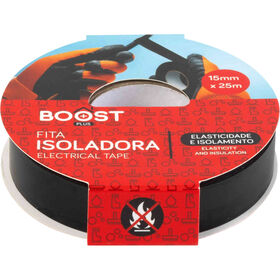Fita Isoladora El&eacute;trico 25mx15mm Preto Boost