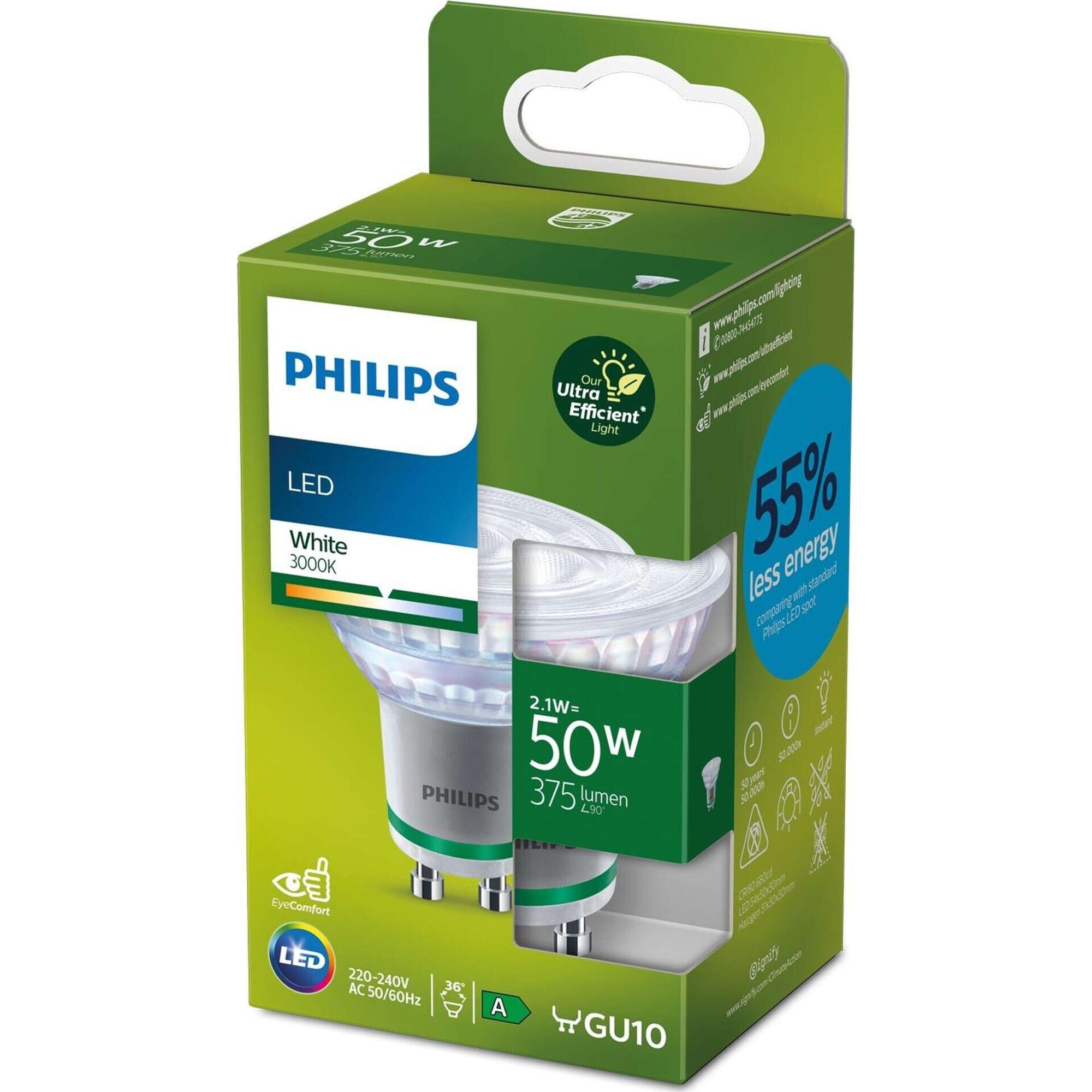 L&acirc;mpada Led GU10 UE 2700K 50W Philips