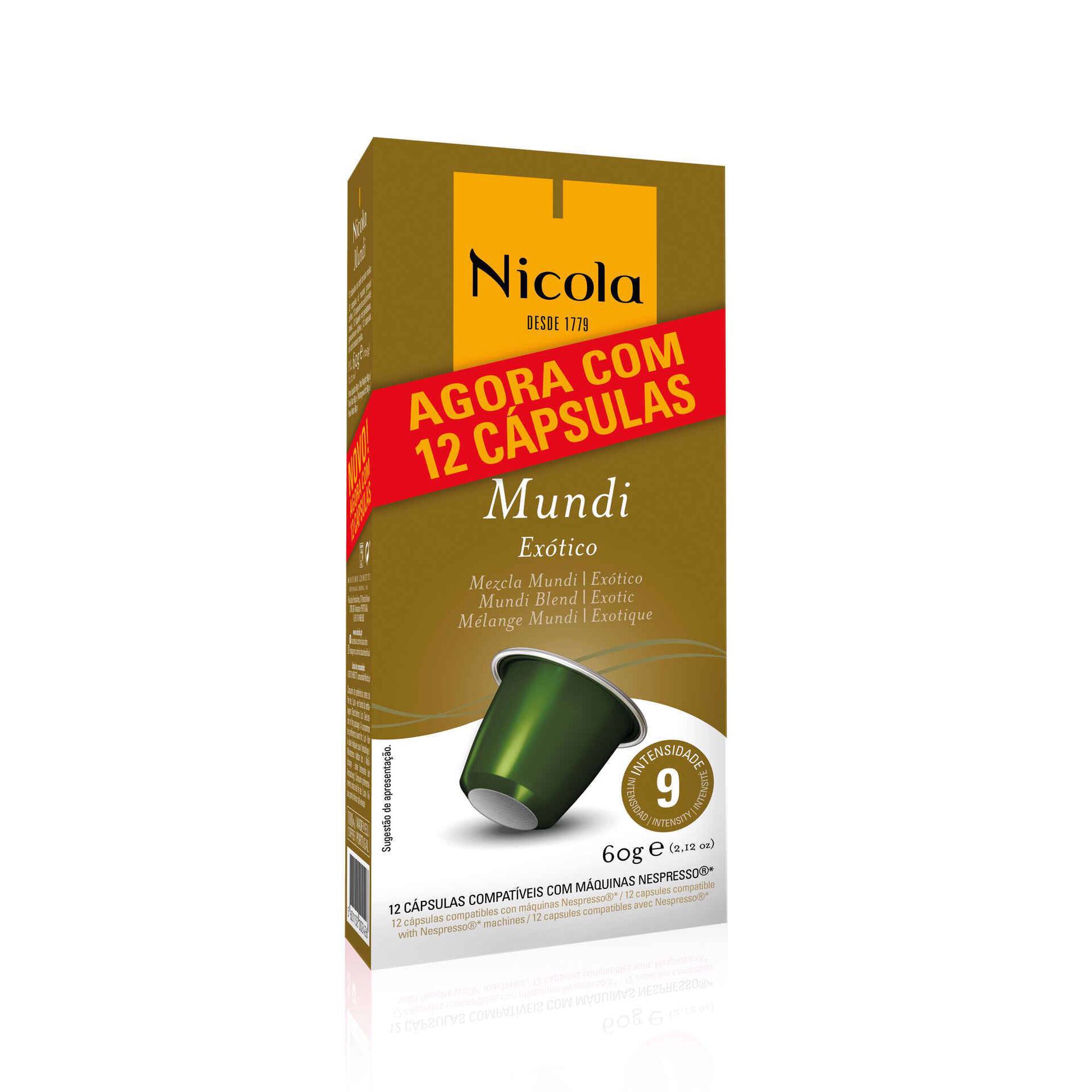 Cápsulas de Café Mundi Exótico Compatível com Nespresso Int 9 Cápsulas de Café Mundi Exótico Compatível com Nespresso Int 9