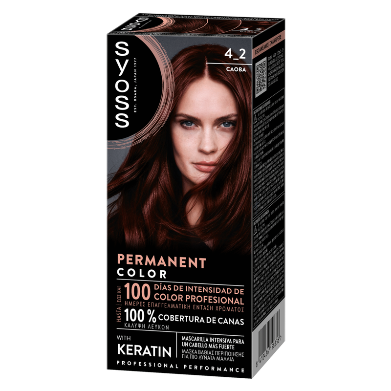 Coloração Permanente Permanent Color Acajou 4.2 Syoss