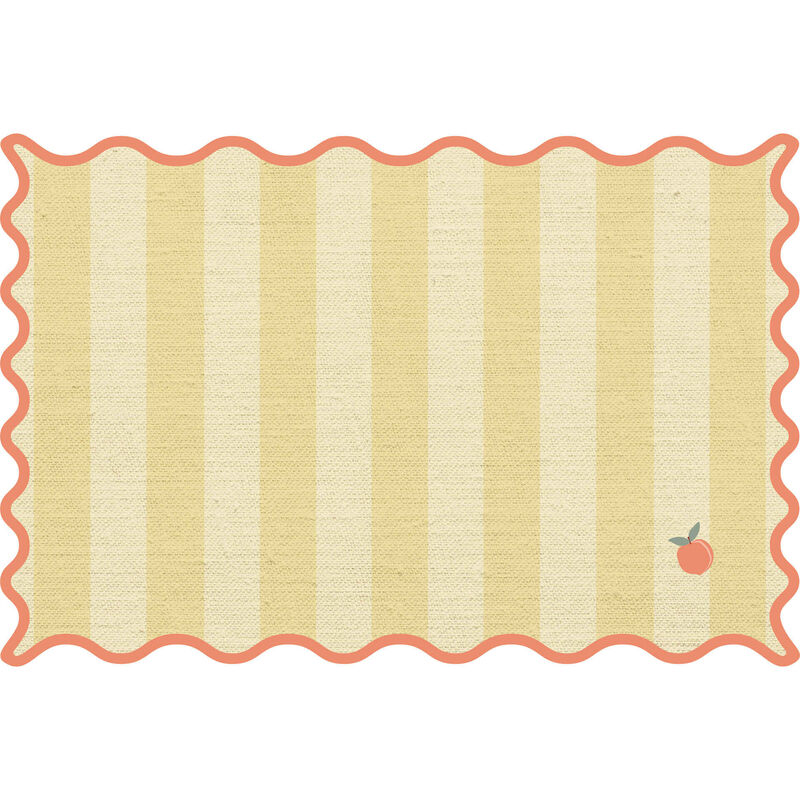 Individual 45x30cm Riscas Amarelo Kasa