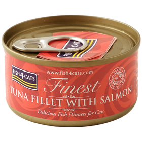 Comida H&uacute;mida para Gato Filete de Atum com Salm&atilde;o Fish4Cats