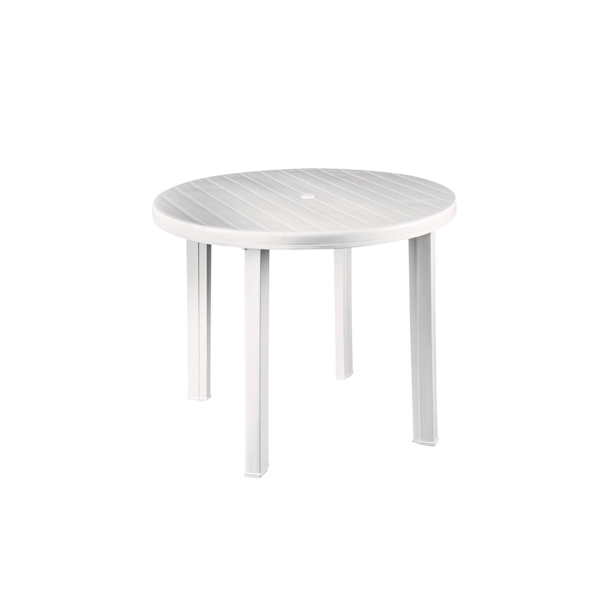 Mesa de Resina Redonda Branca Viana