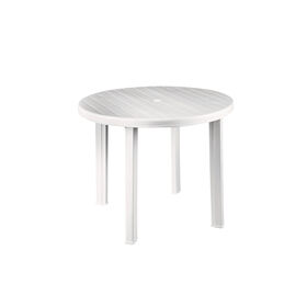 Mesa de Resina Redonda Branca Viana Joluce