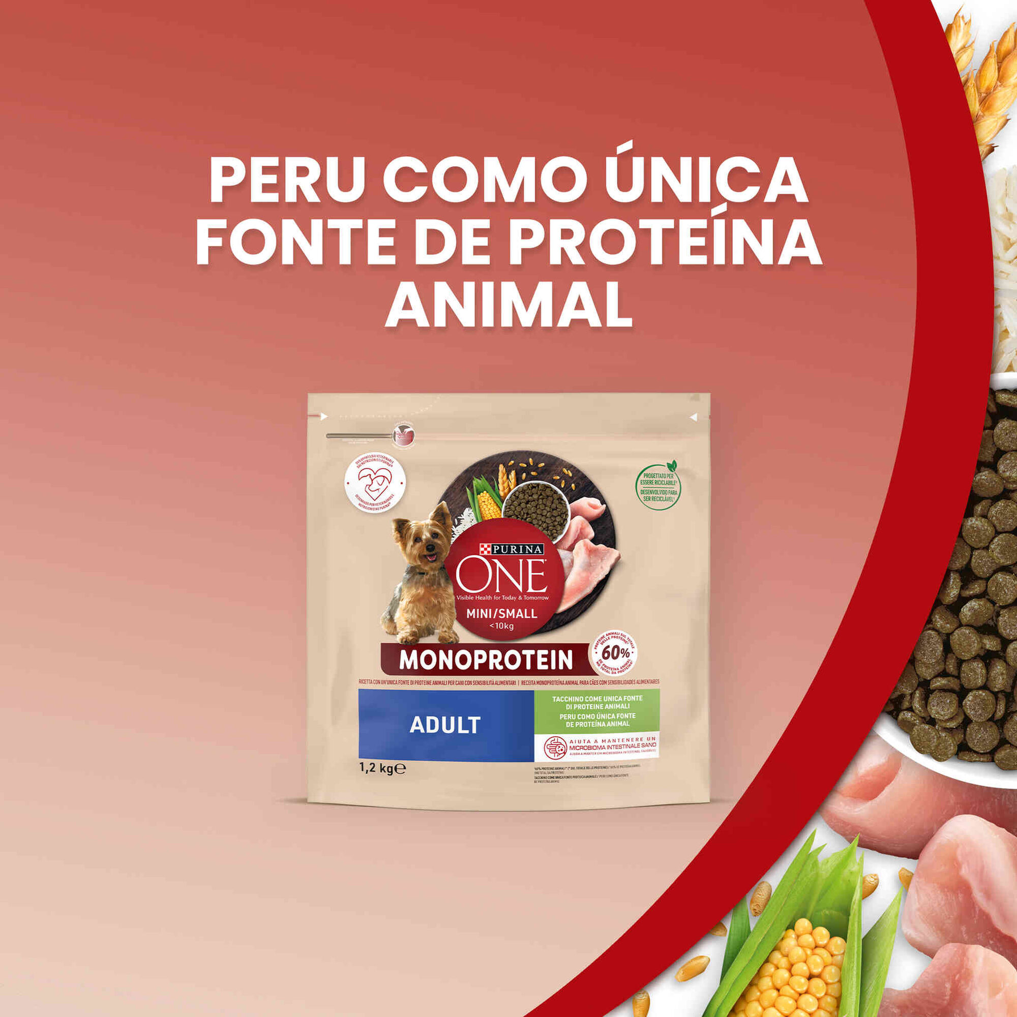Ra&ccedil;&atilde;o para C&atilde;o Adulto Monoprote&iacute;na Purina One Mini