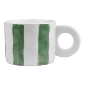 Caneca 260ml Riscas Irregulares Verdes Kasa