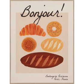 Quadro 30x40cm Bonjour Kasa