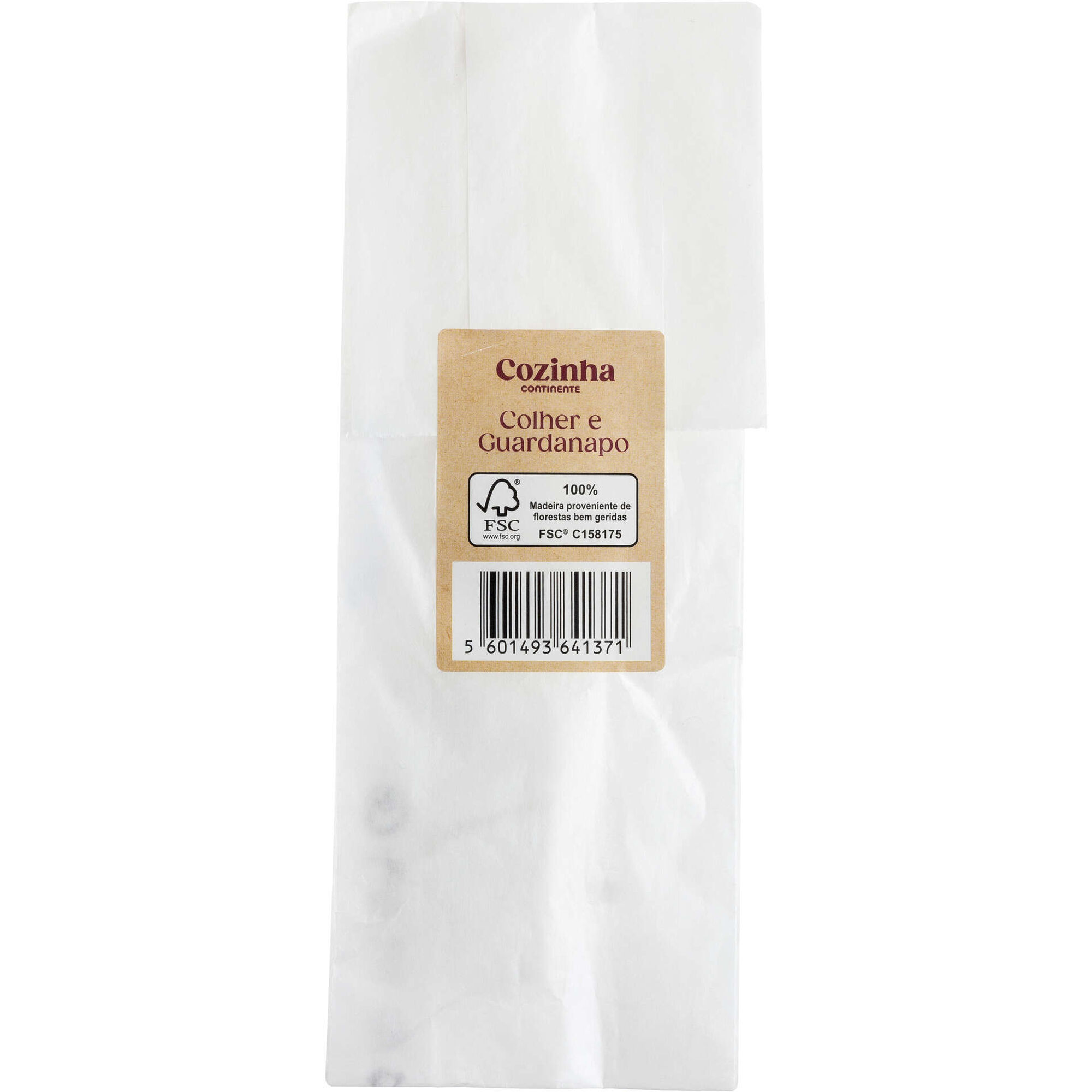 Conjunto Colher Madeira e Guardanapo