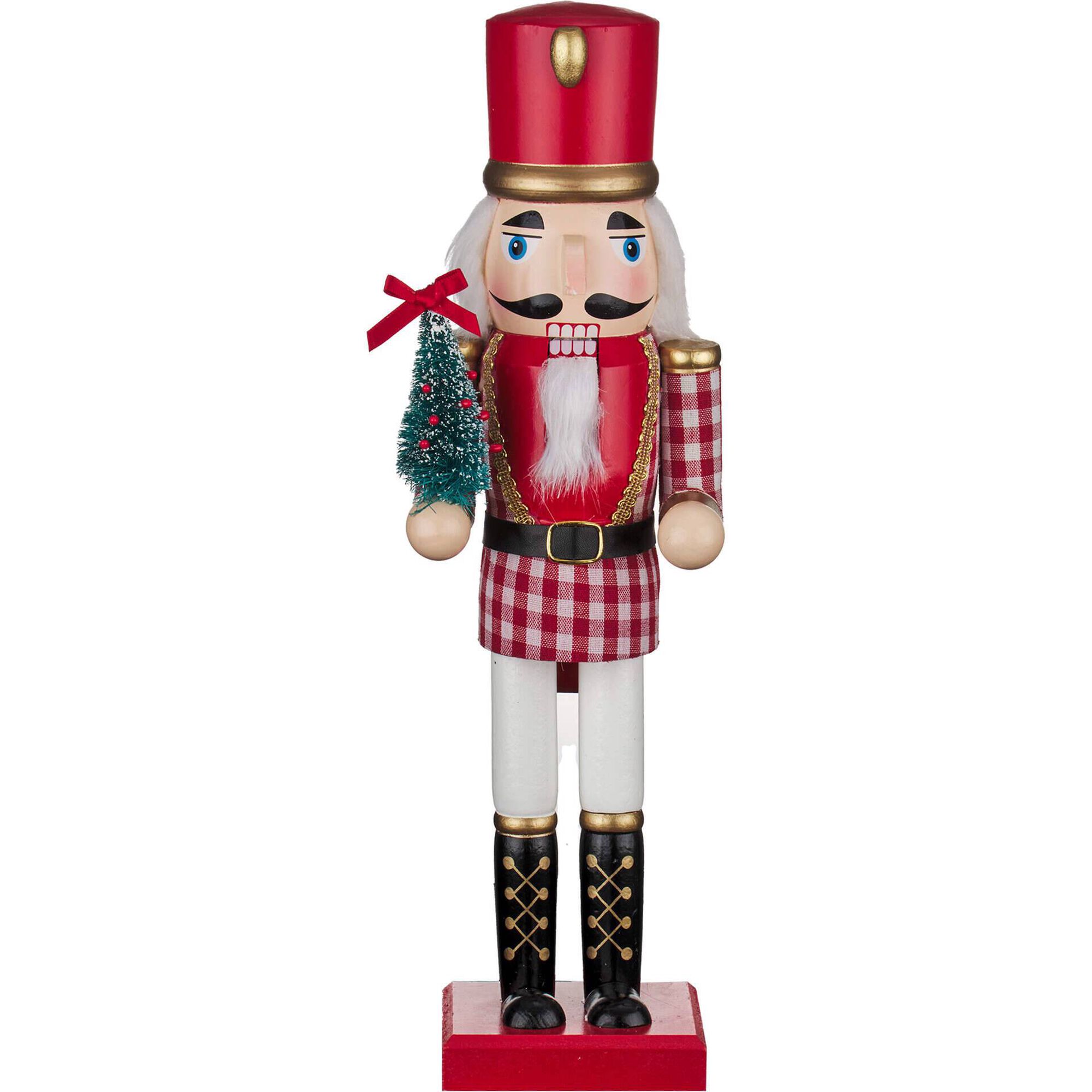 Quebra-Nozes 36cm Padrão Tartã