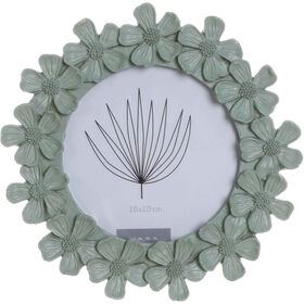 Moldura Redonda Flores Verde Kasa