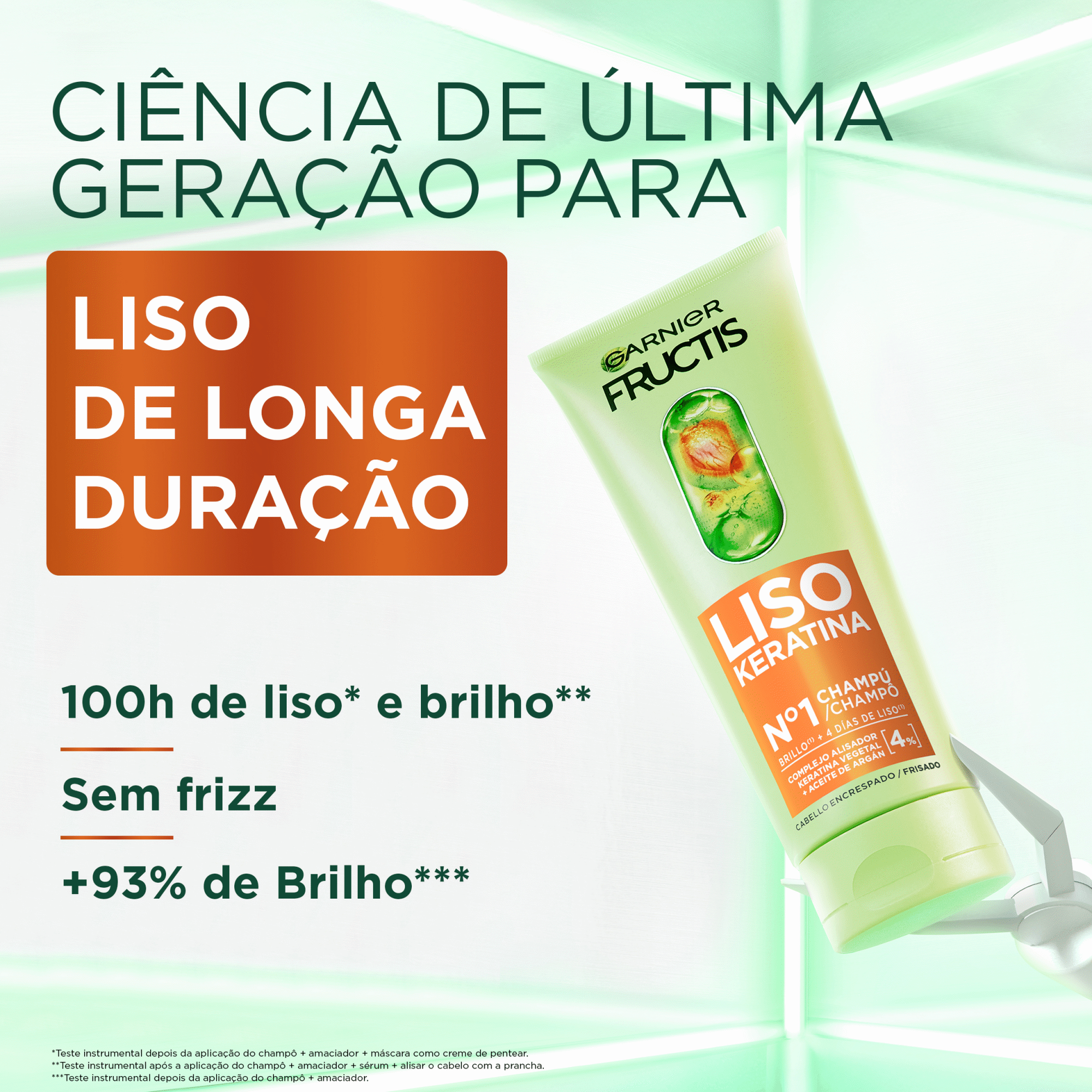 Champ&ocirc; Liso Keratina Garnier Fructis