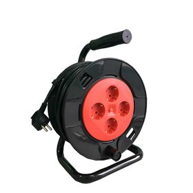 Enrolador de 4 Tomadas 25 mts Preto Enrolador de 4 Tomadas 25 mts Preto