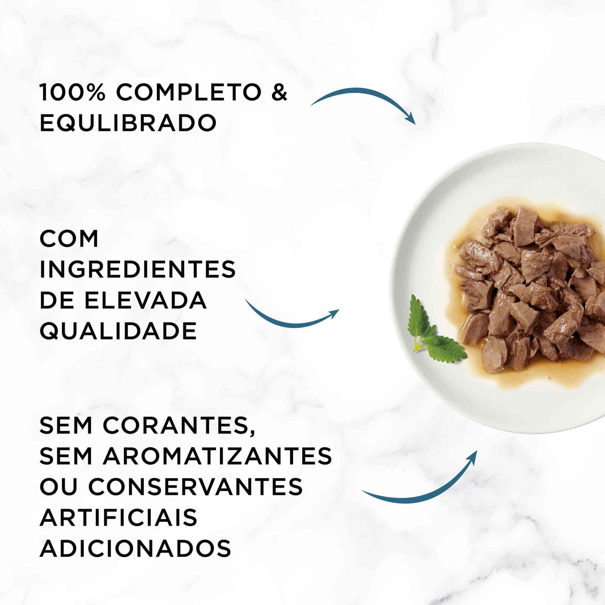 Comida Húmida para Gato Adulto Finos Pedaços em Molho Saquetas