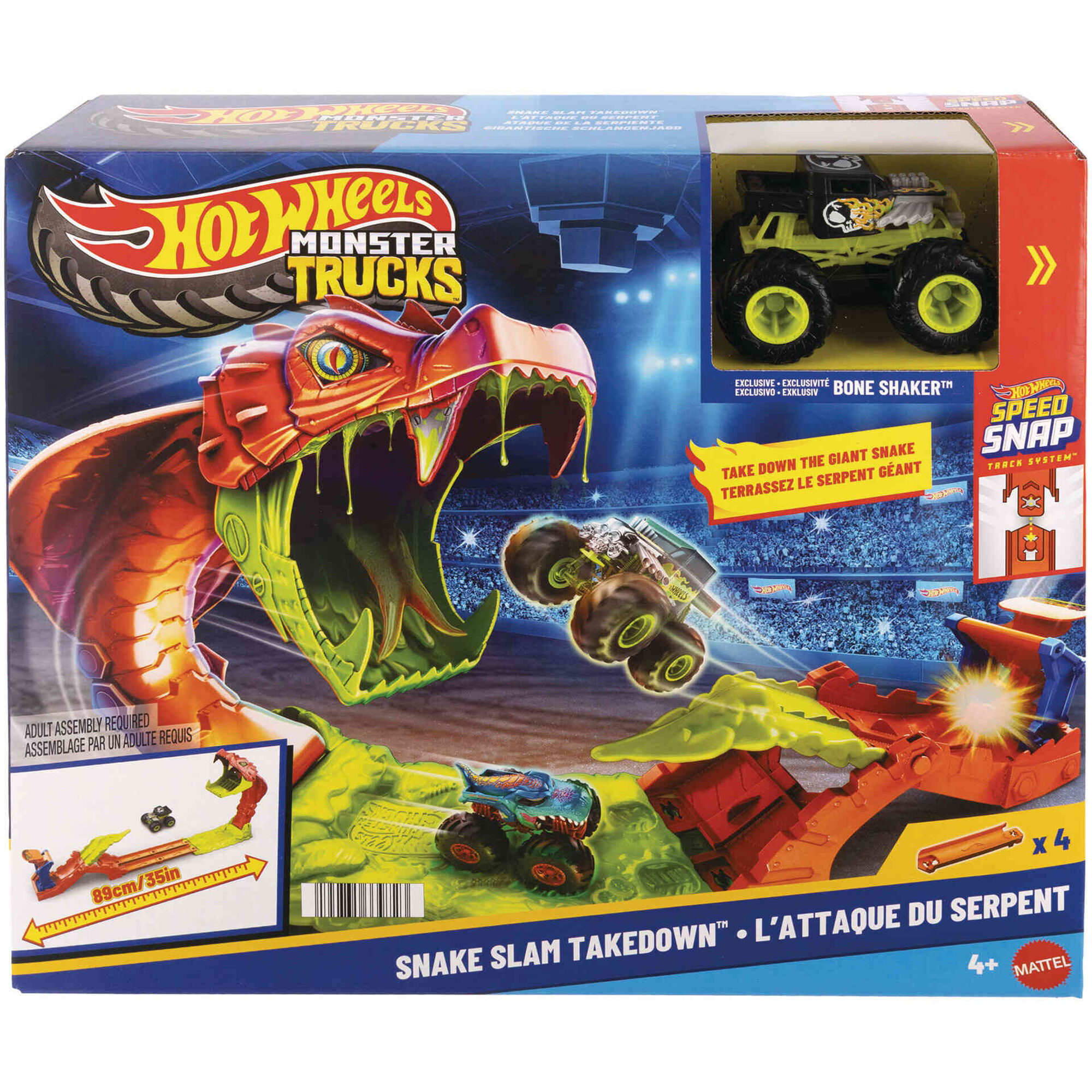Hot Wheels - Cami&atilde;o Monster Trucks Queda de Snake Slam