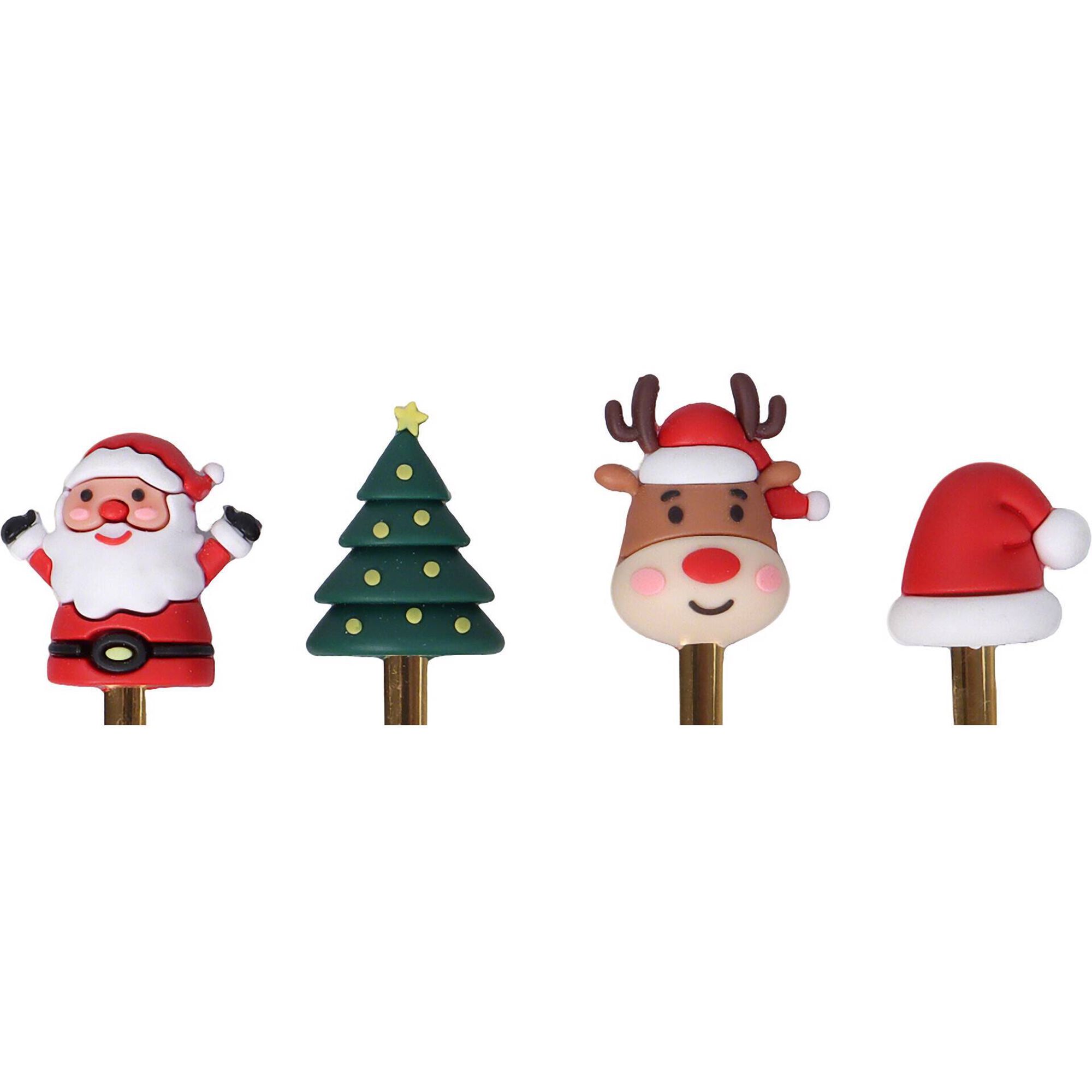 Conjunto 4 Colheres Bonecos Natal