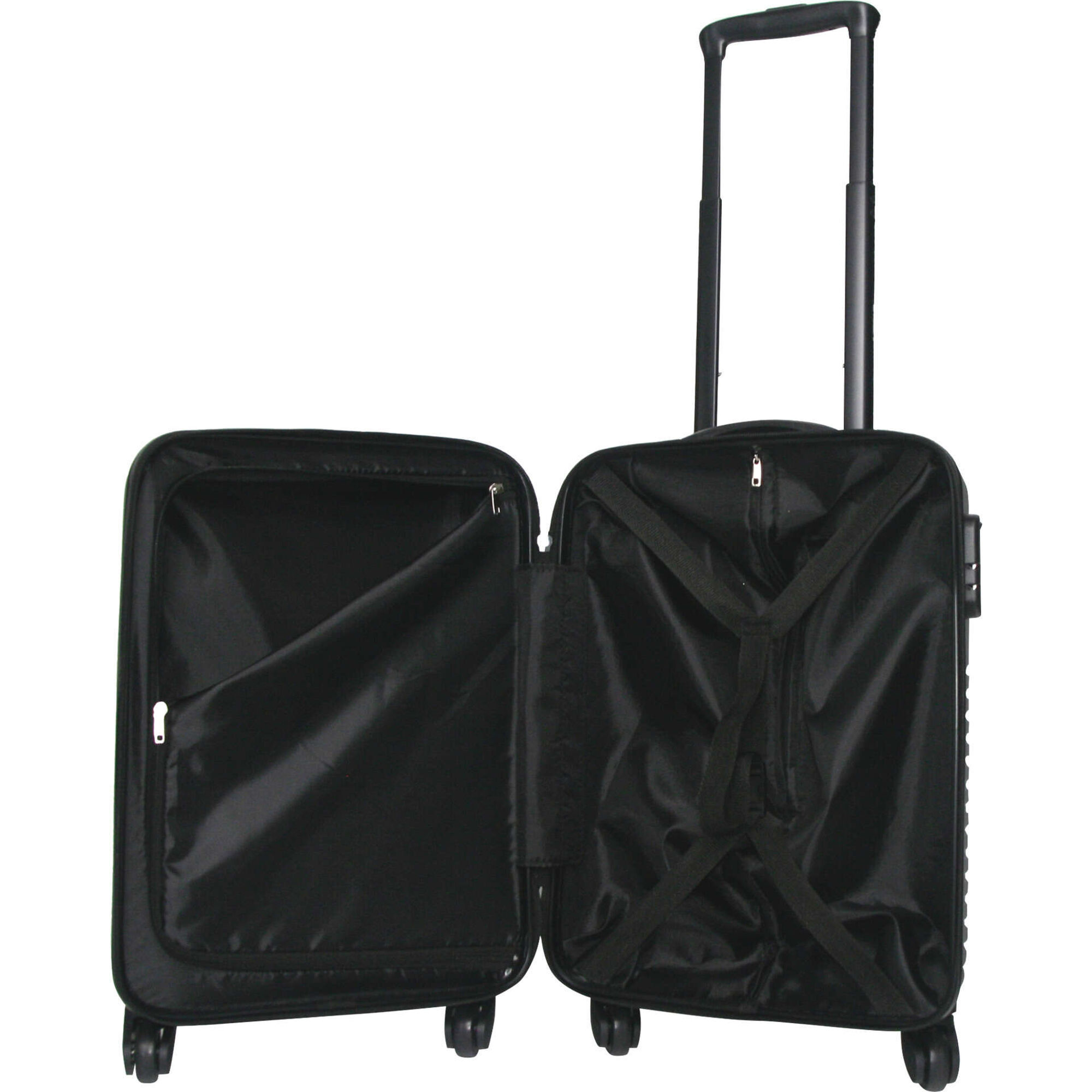 Mala de Viagem Média 4 Rodas Preta e Verde Milão