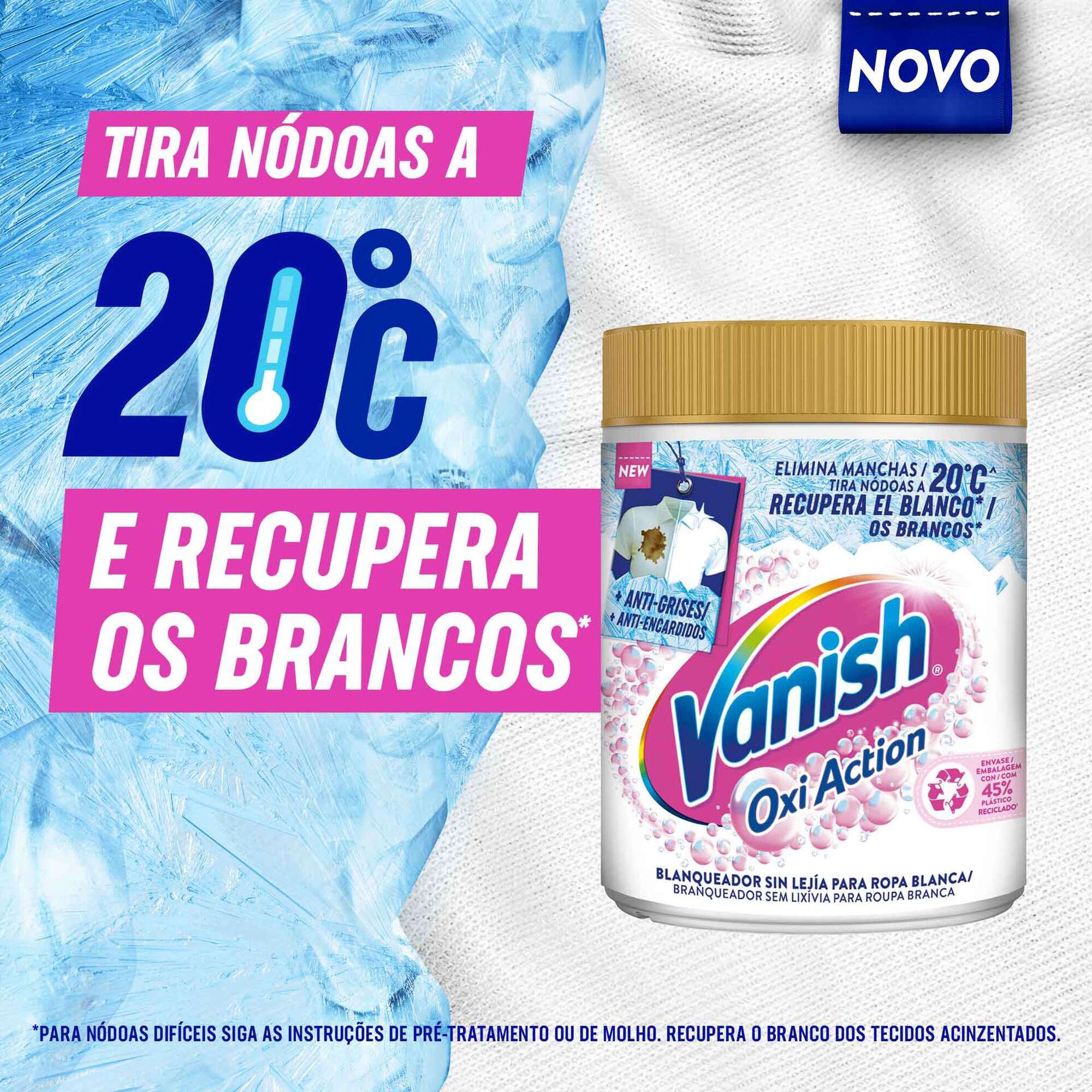 Tira N&oacute;doas P&oacute; Oxi Action Roupa Branca