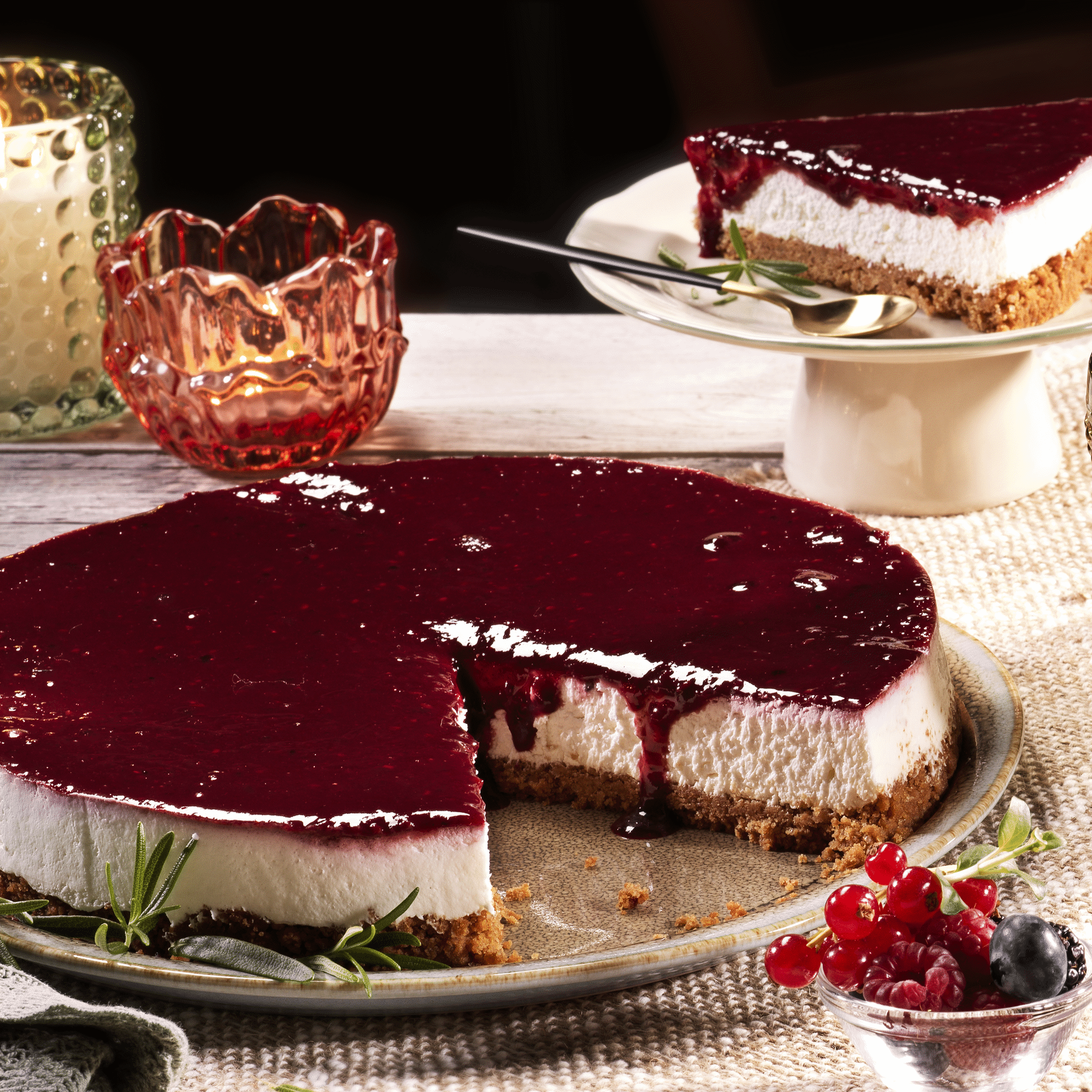 Cheesecake de Frutos Vermelhos (Entregas para o Natal)