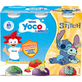 Iogurte L&iacute;quido Morango e Banana Yoco
