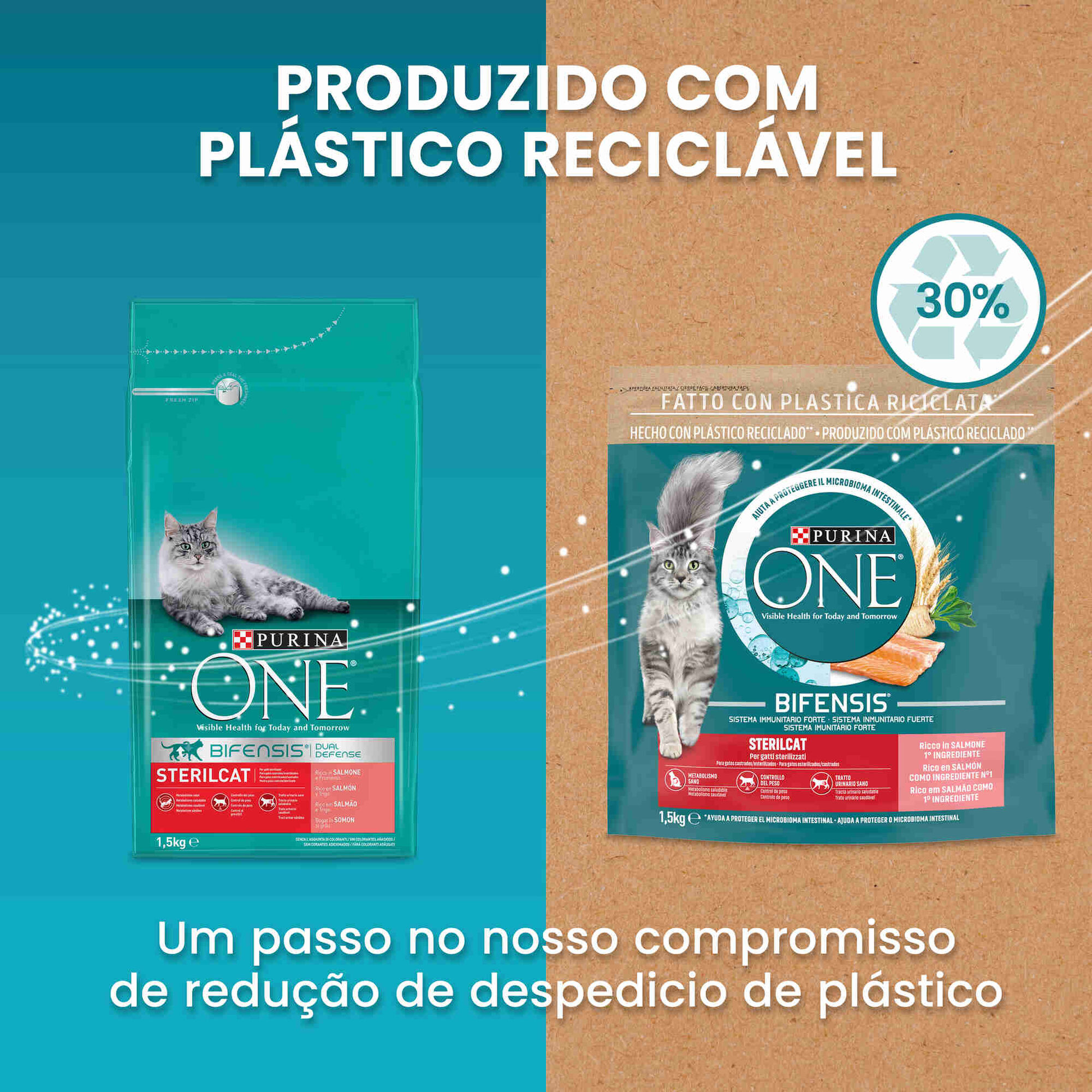 Ração para Gato Adulto Esterilizado Salmão