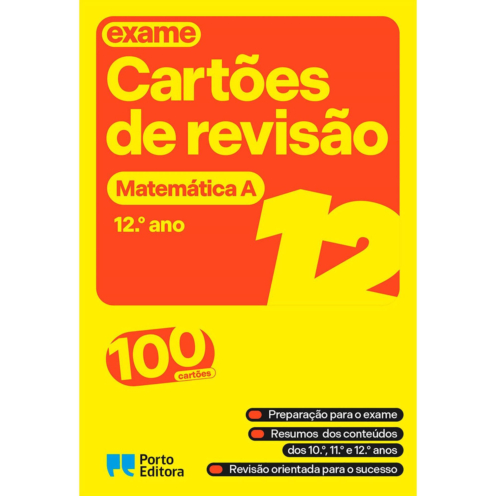 Cart&otilde;es de Revis&atilde;o - Livro Matem&aacute;tica A - 12.&ordm; Ano