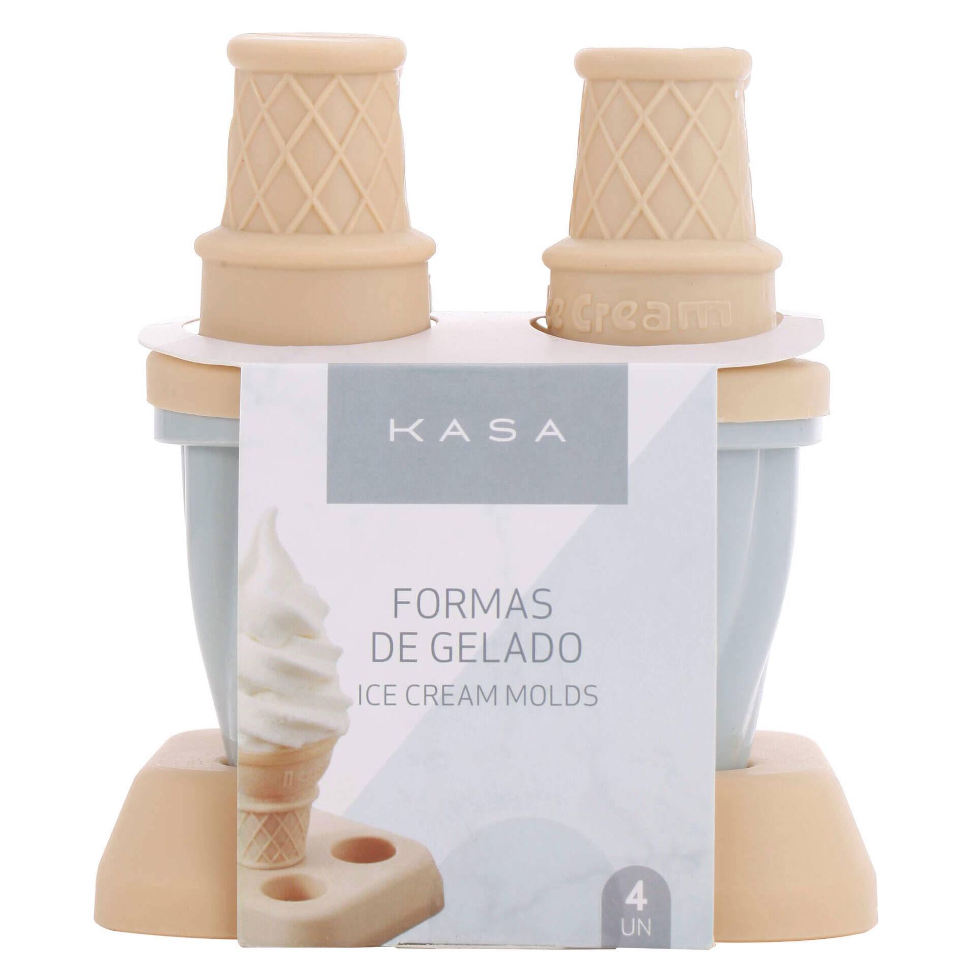 Conjunto 4 Formas Gelados Cream Kasa