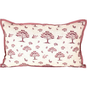 Almofada 50x30cm Toile de Jouy Rosa