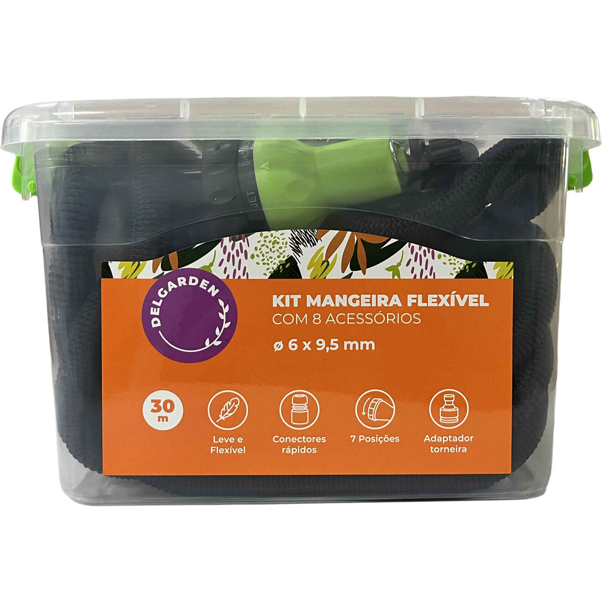 Kit Mangueira Flex&iacute;vel 30m Delgarden