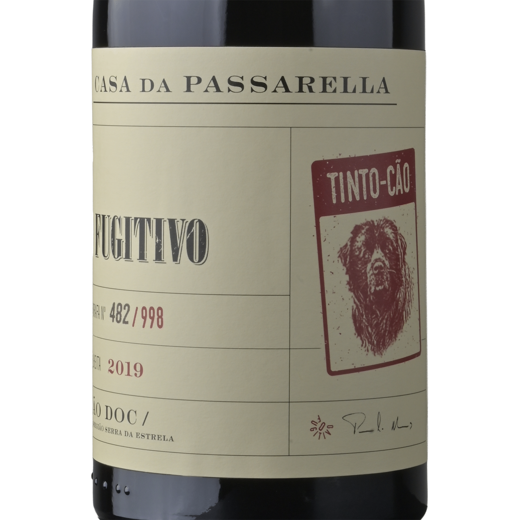 Casa da Passarella O Fugitivo Tinto C&atilde;o D&atilde;o Vinho Tinto