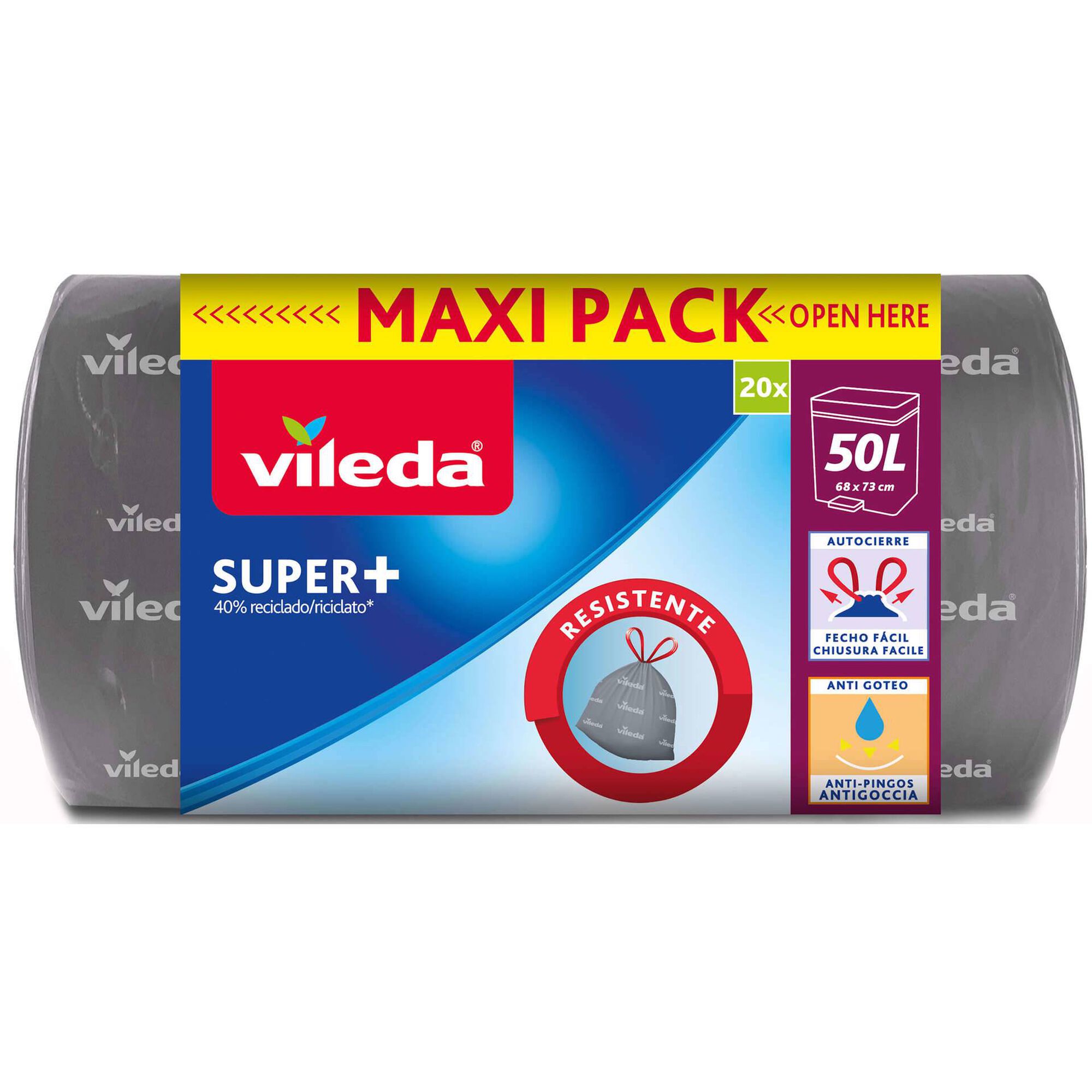 Sacos Lixo Super+ Maxi Rolo 50 lt