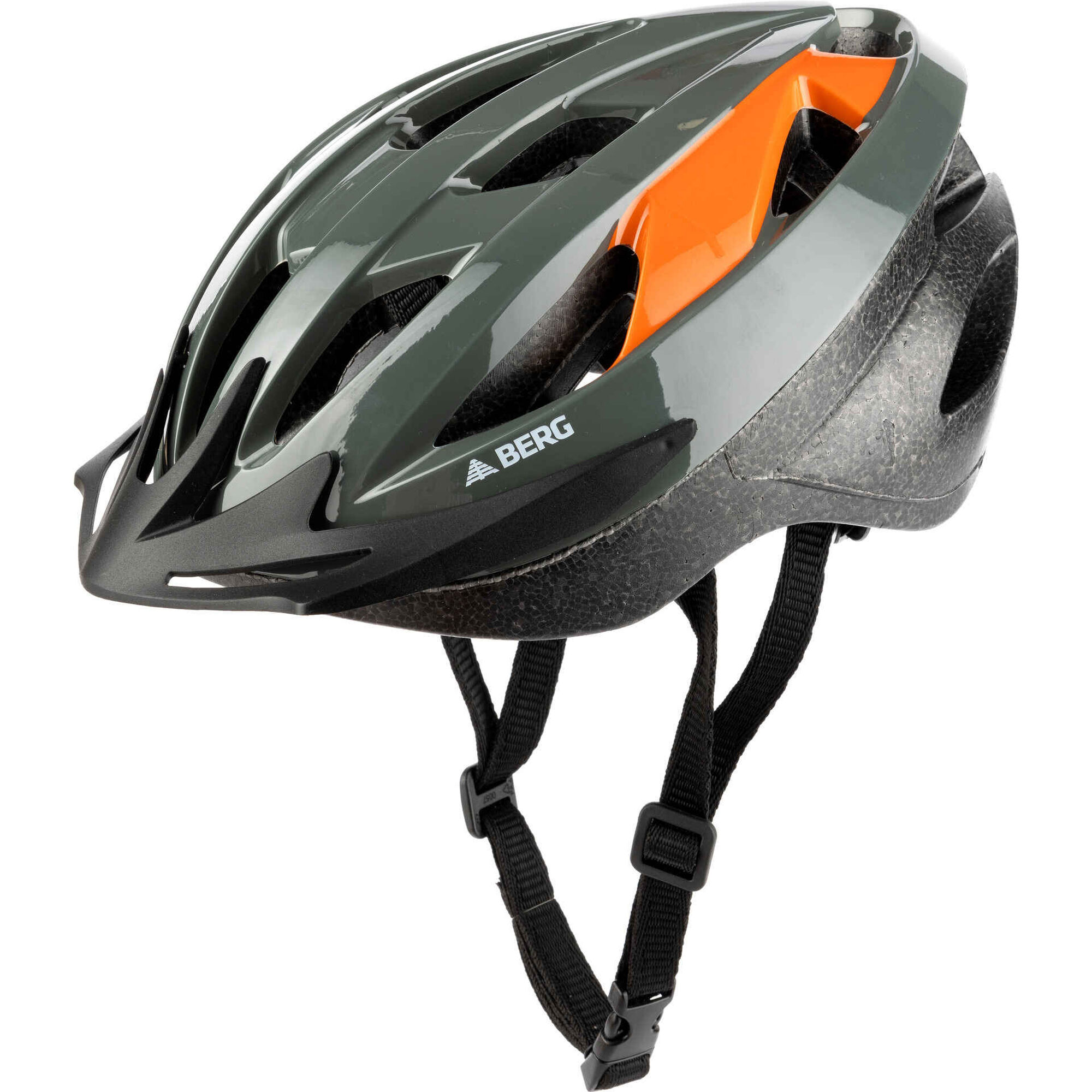 Capacete Bicicleta 54-58cm Preto e Laranja - 1 un - Berg