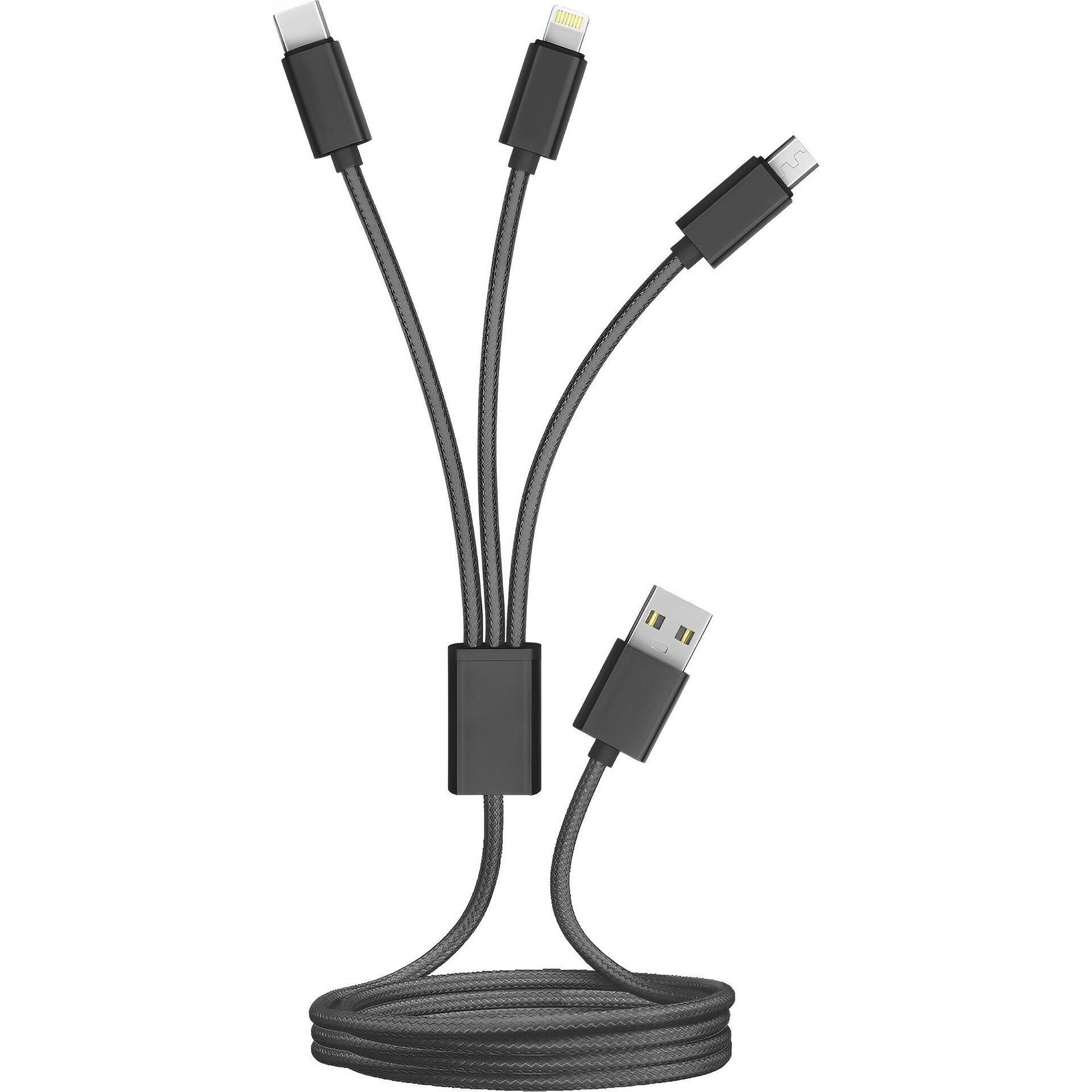 Cabos USB e USB-C Universal 3 em 1 Smokey Bazar&atilde;o
