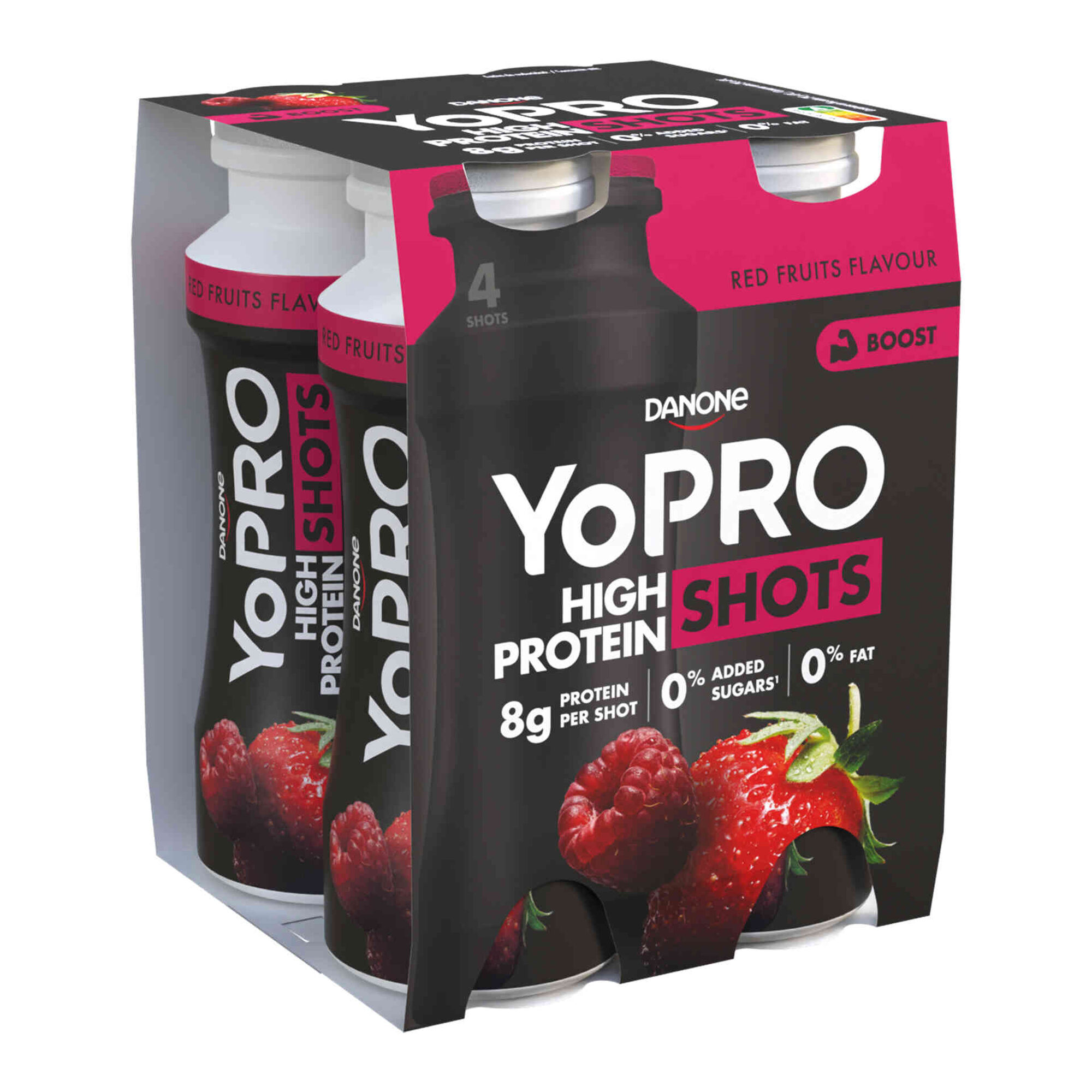 Iogurte Líquido Proteína Frutos Vermelhos Shots
